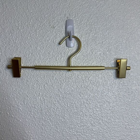 Reseller hanger pack- one matte gold top hanger and one matte gold pant hanger - Picture 5 of 5